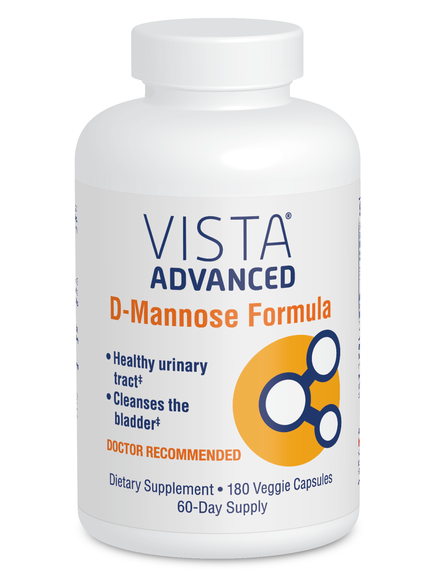 VISTA® Advanced D-Mannose Formula 500mg (180 veg capsules)